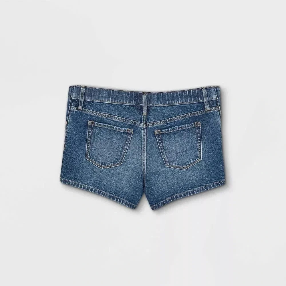 Isabel Maternity - Under Belly Midi Maternity Jean Shorts - Medium Blue - Picture 2 of 2